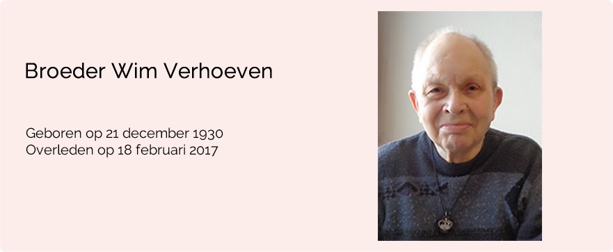 In memoriam broeder Wim Verhoeven