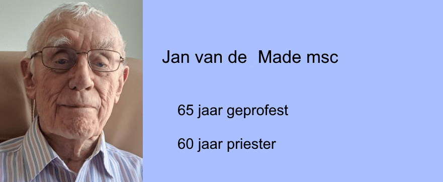 Jubileum Pater Jan van de Made