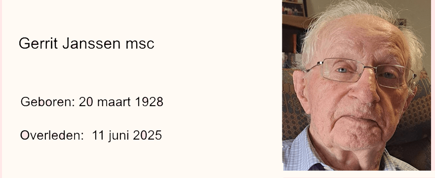 In memoriam: Gerrit Janssen msc